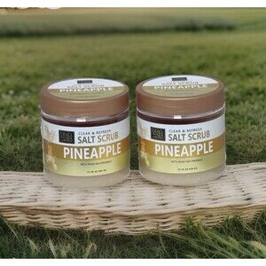 2X Dead Sea Collection pineapple Salt Scrub w/Natural Dead Sea Minerals 23.28 OZ